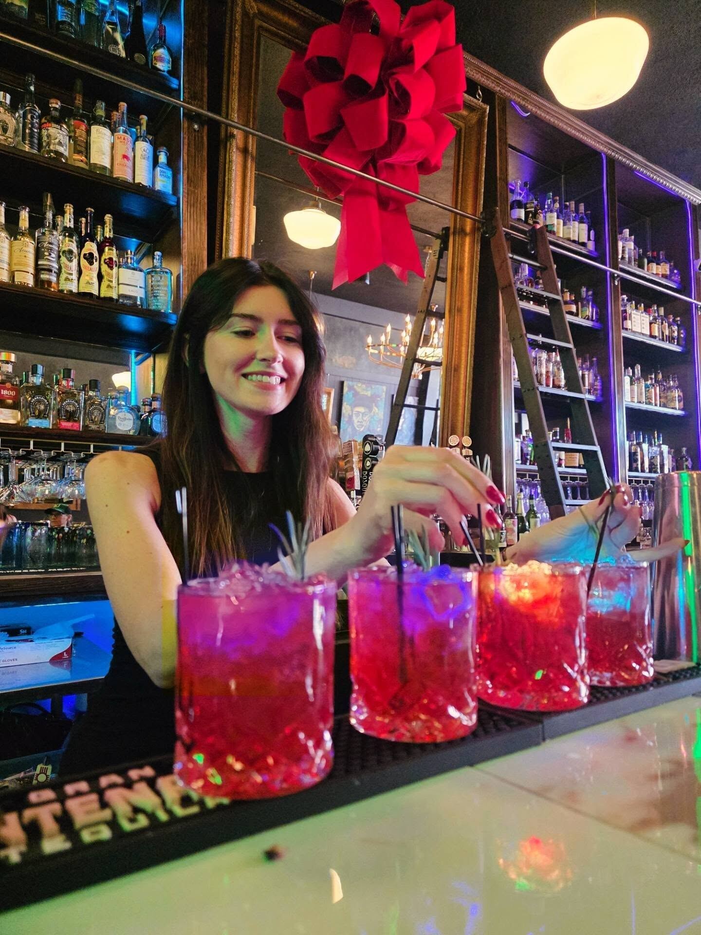 Bartender crafting cocktails at Borracho's